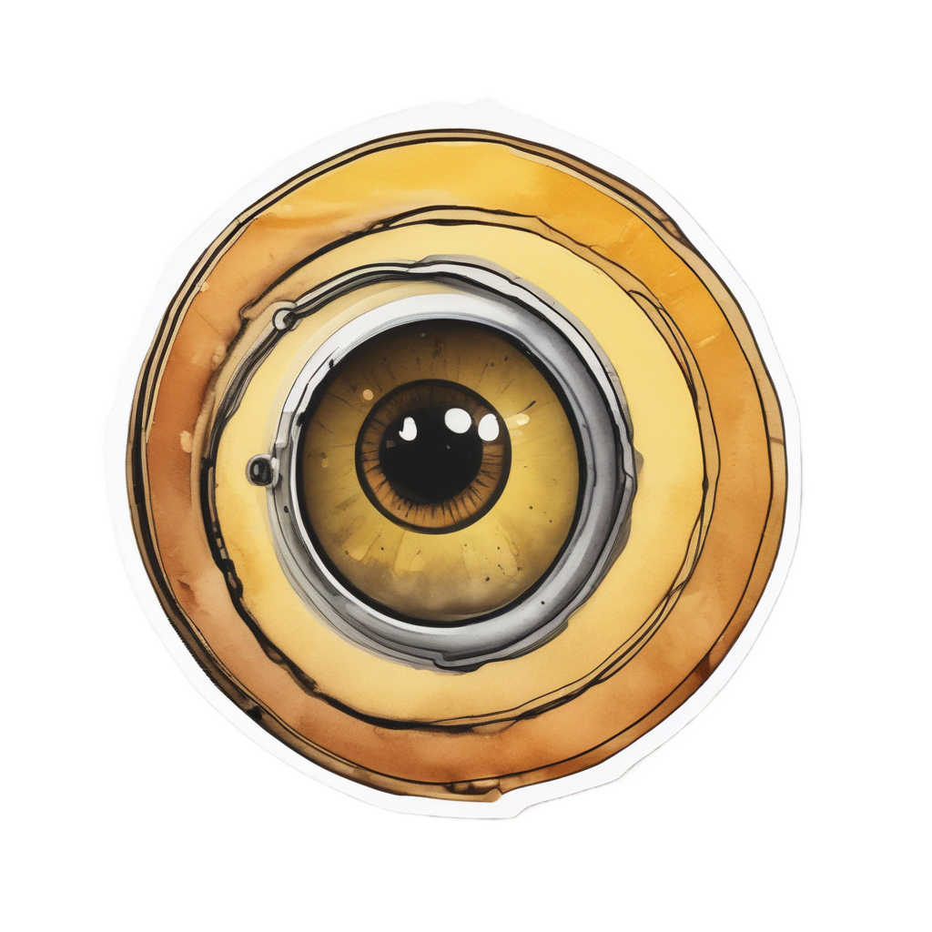 Badge with Magnifying Glass — warning signage stickers