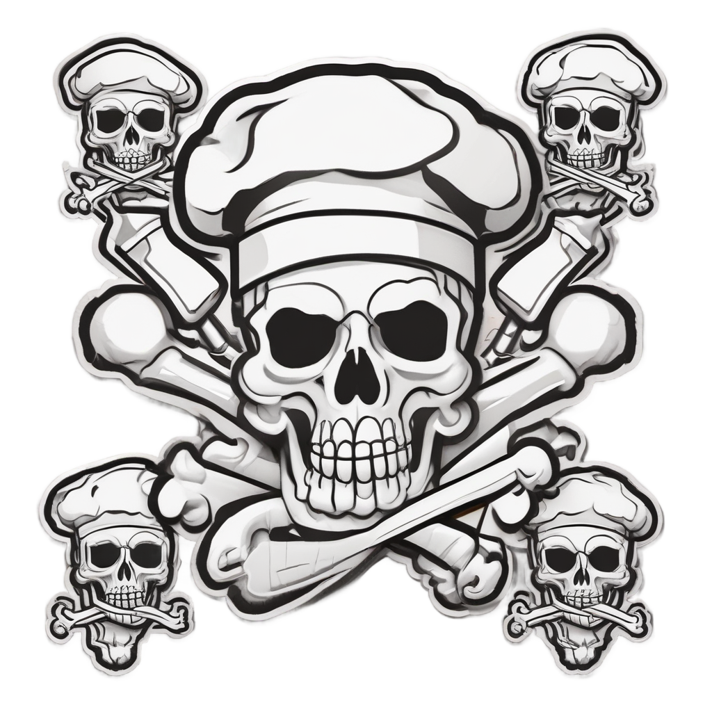 Baked Goods Skull — skull & crossbones stickers