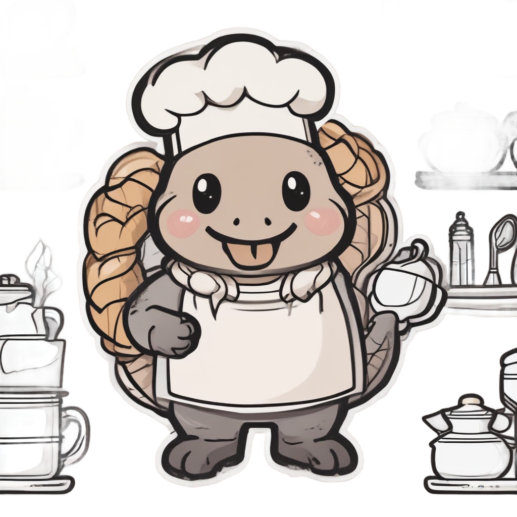 Bakery Snake With Croissant — blackwork flash stickers