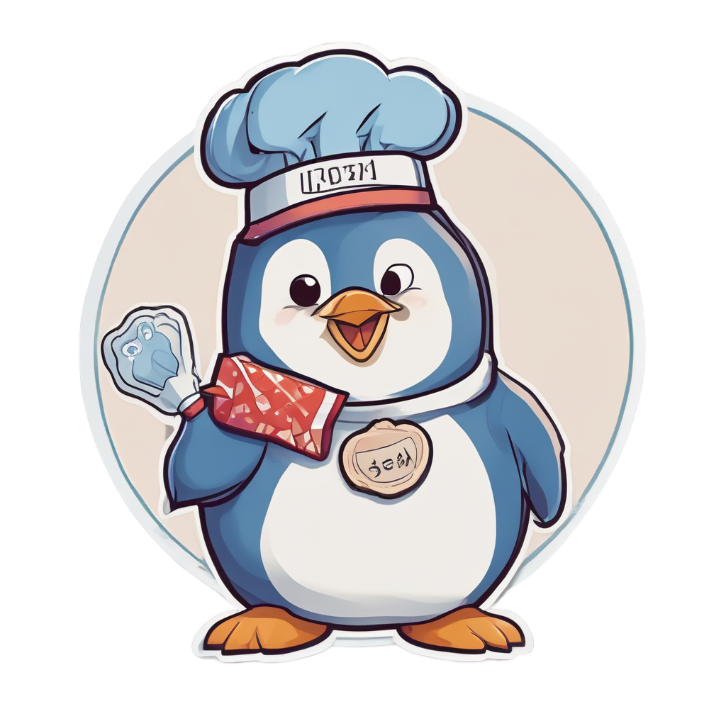 Baking Badge Penguin — open road stickers
