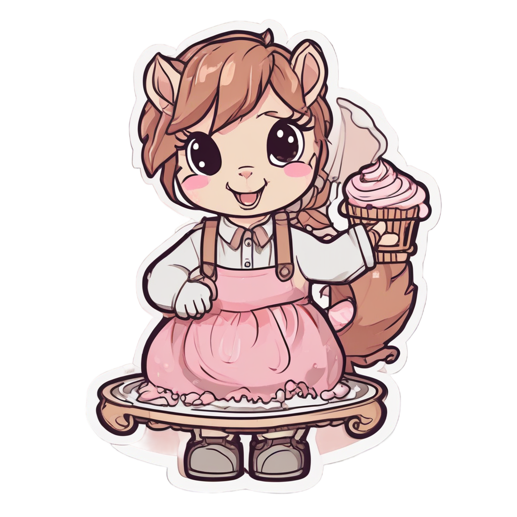Baking Cupcakes with Flour — farm nursery stickers