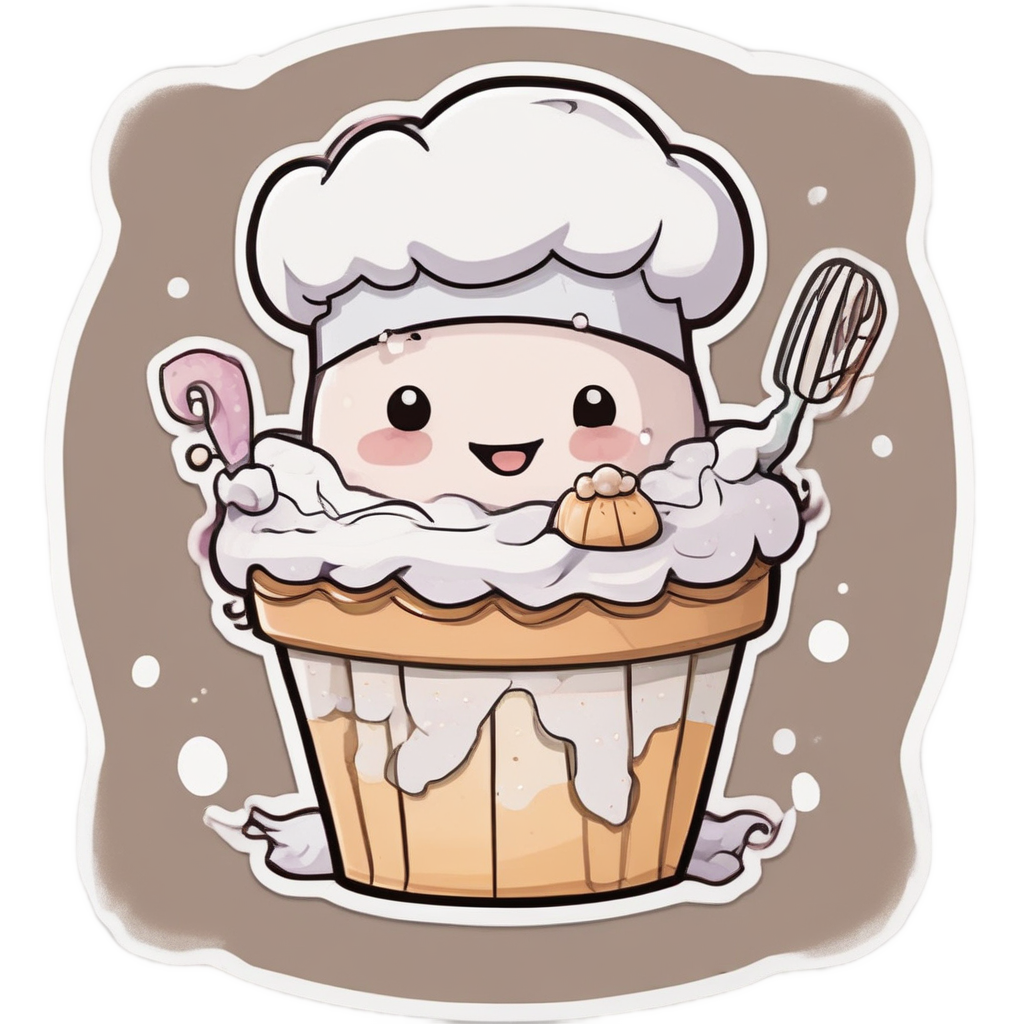 Baking Ghost Chef — creepy-cute stickers