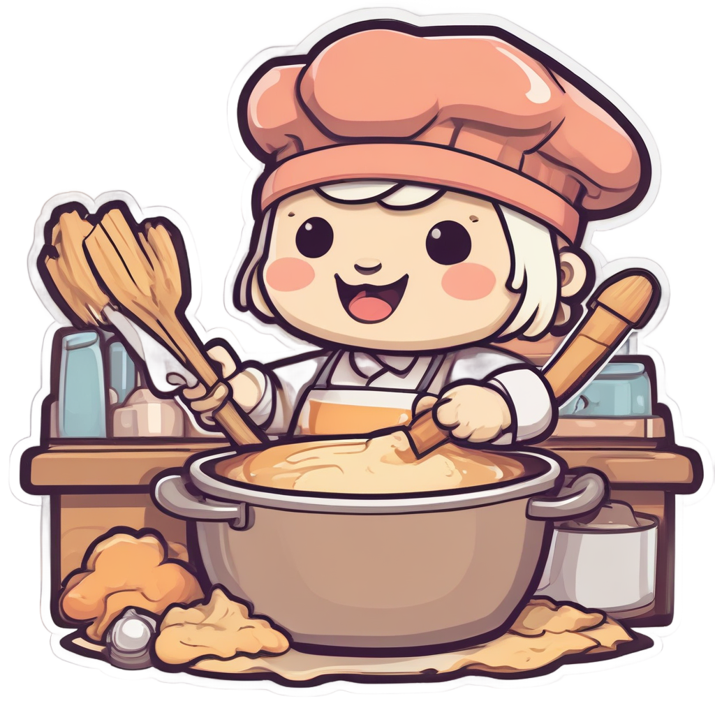 Baking Hatchet and Log — outdoorsman stickers