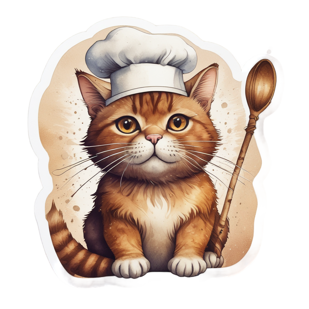 Baking Loaf with Chef Hat — animals & pets stickers
