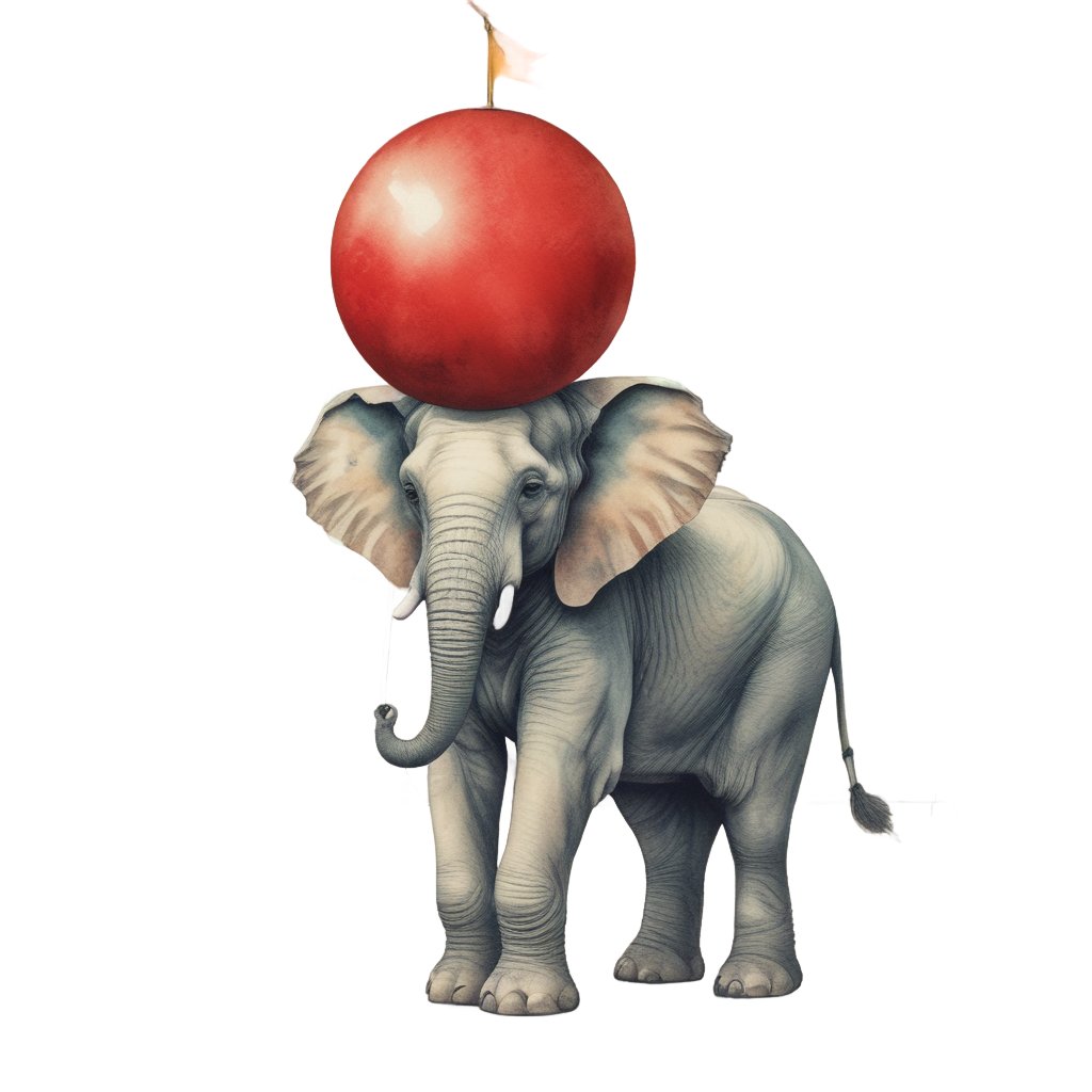 Balancing with a Ball — safari nursery stickers