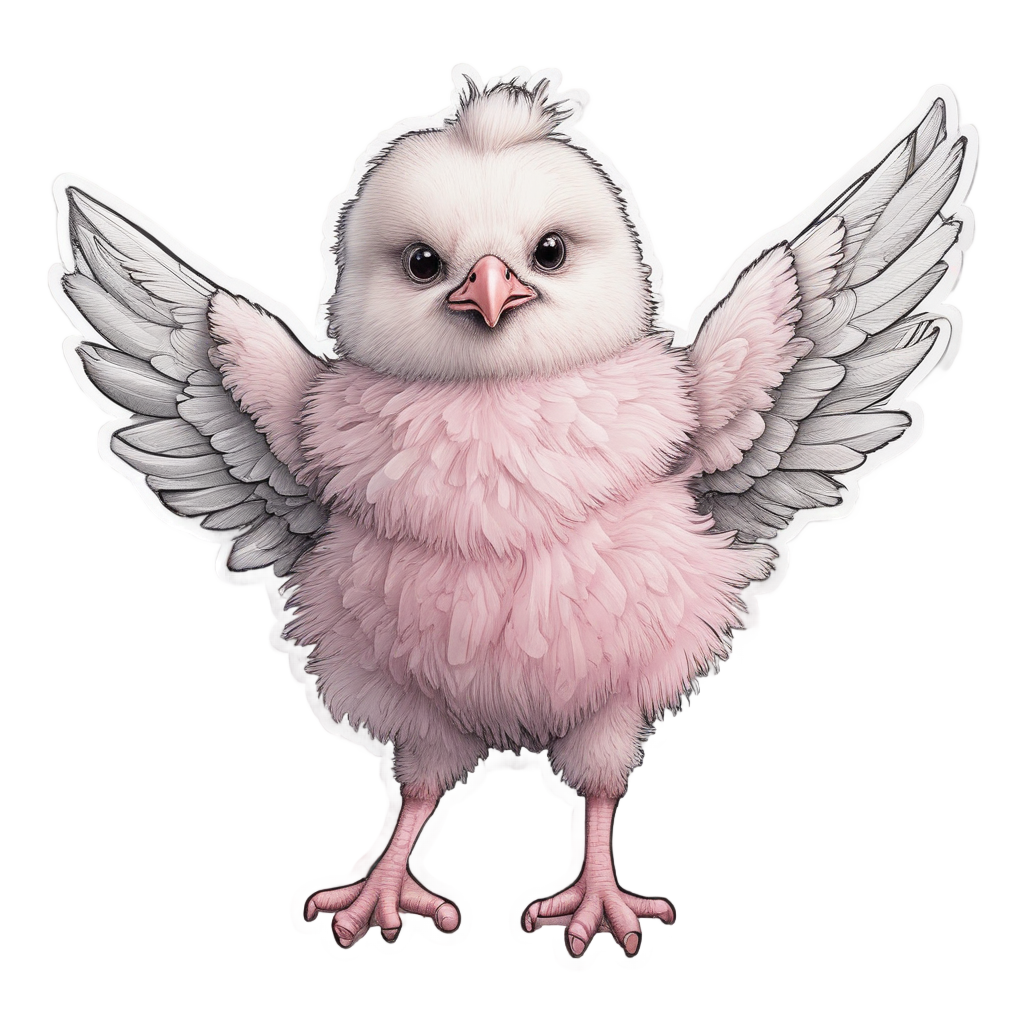 Ballerina Chick Twirl — farm nursery stickers
