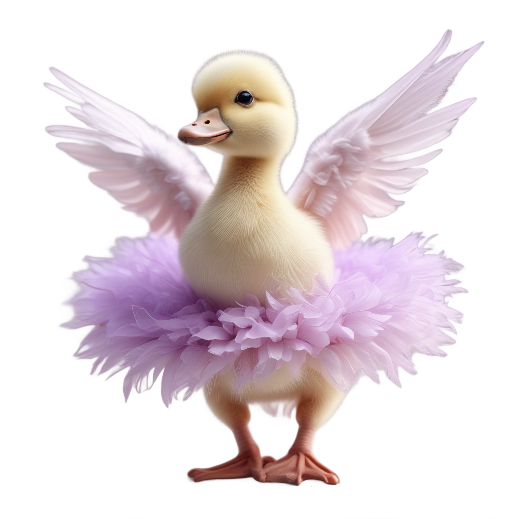 Ballerina Duckling Pirouette — farm nursery stickers