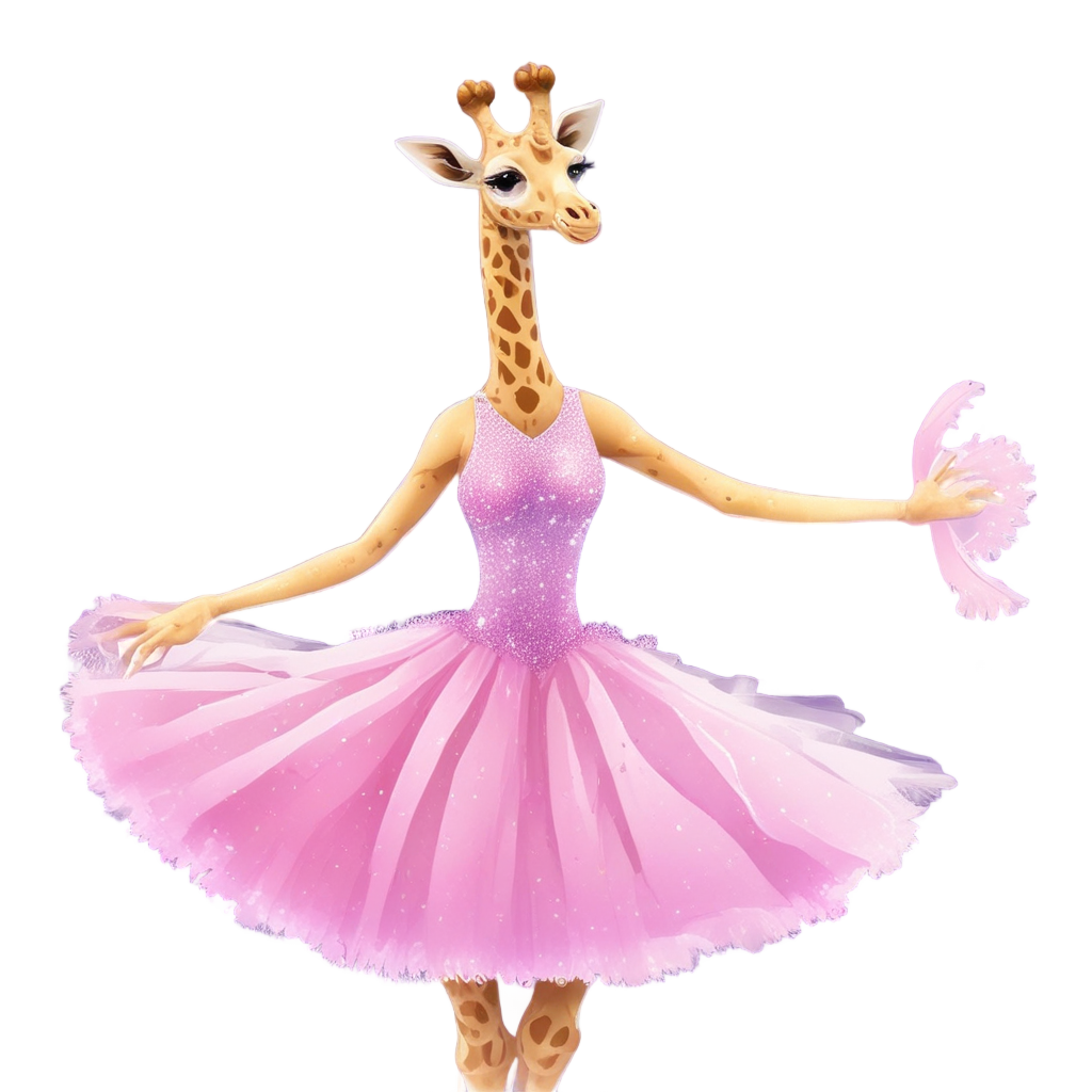 Ballerina Giraffe — safari nursery stickers