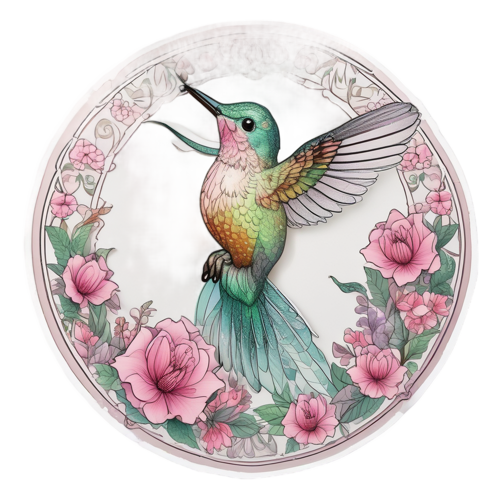 Ballerina in Bloom Hummingbird — animals & pets stickers