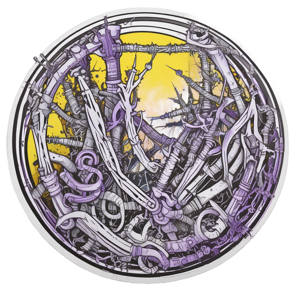 Band Pile-On Mosh — barbed wire stickers