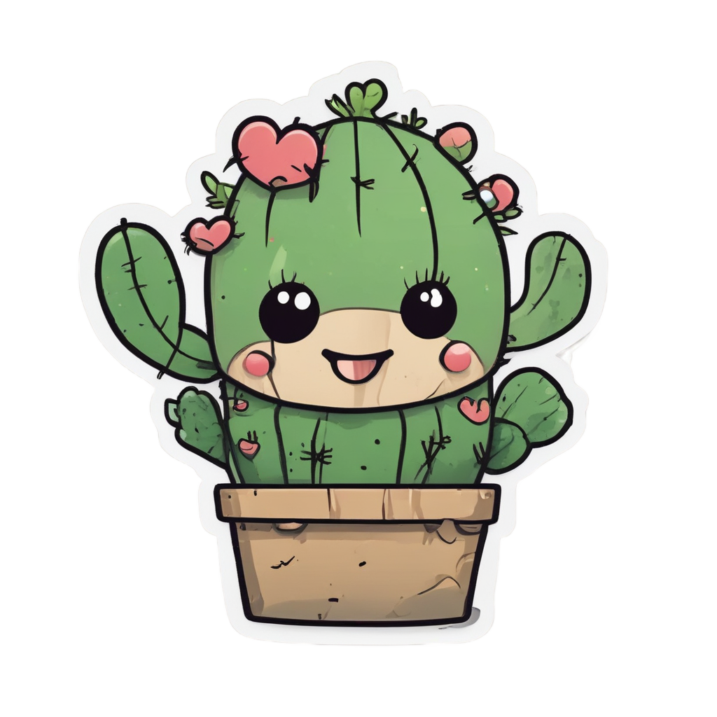 Barbed Cactus Pal — barbed wire stickers
