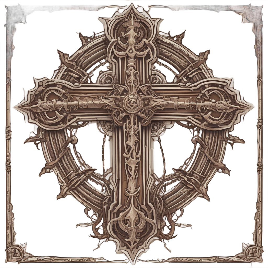 Barbed Cross Thorn — barbed wire stickers