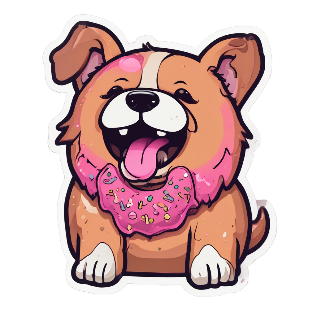 Barbed Donut Pup — barbed wire stickers