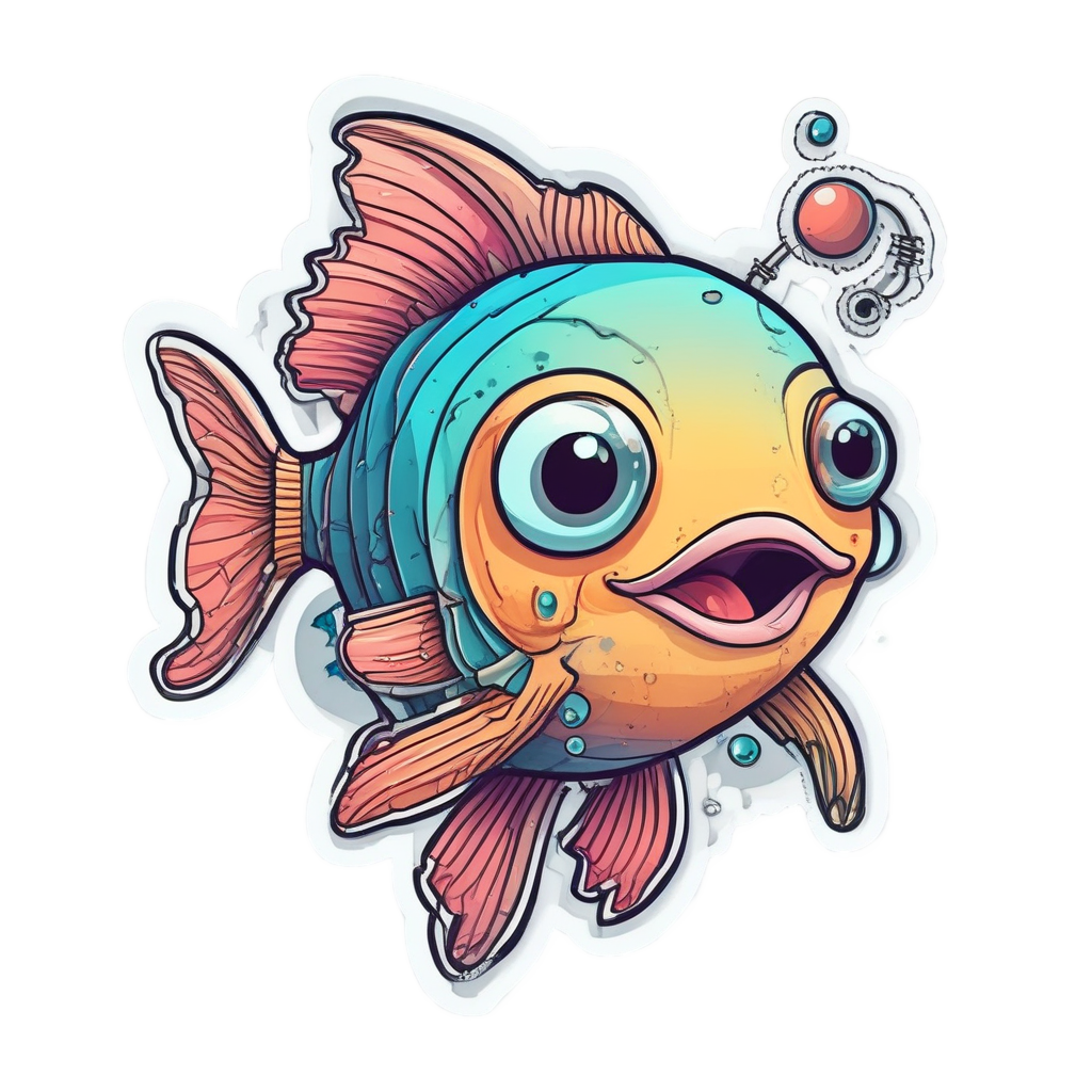 Barbed Fish Bubble — barbed wire stickers