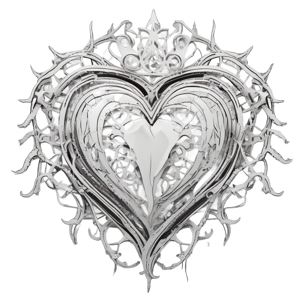 Barbed Heart Crown — barbed wire stickers