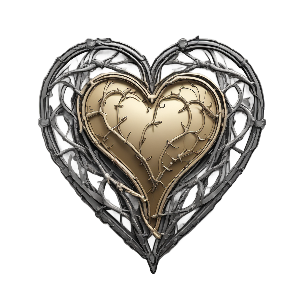 Barbed Heart Keyhole — barbed wire stickers