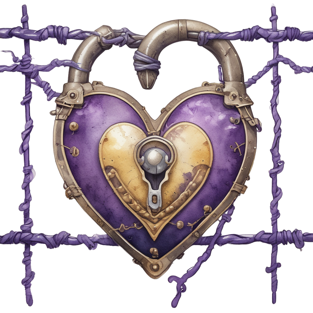 Barbed Heart Keyhole — barbed wire stickers