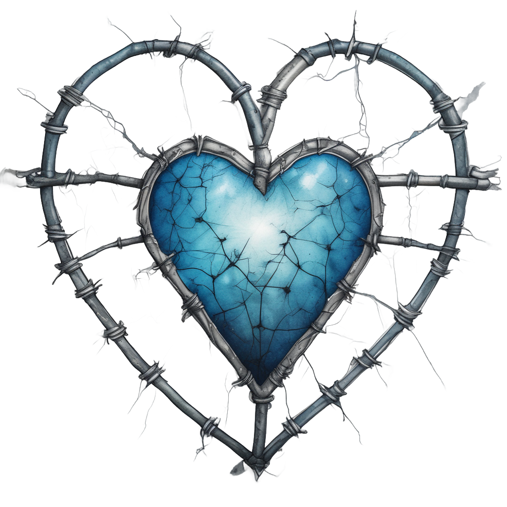 Barbed Heart Mirror — barbed wire stickers