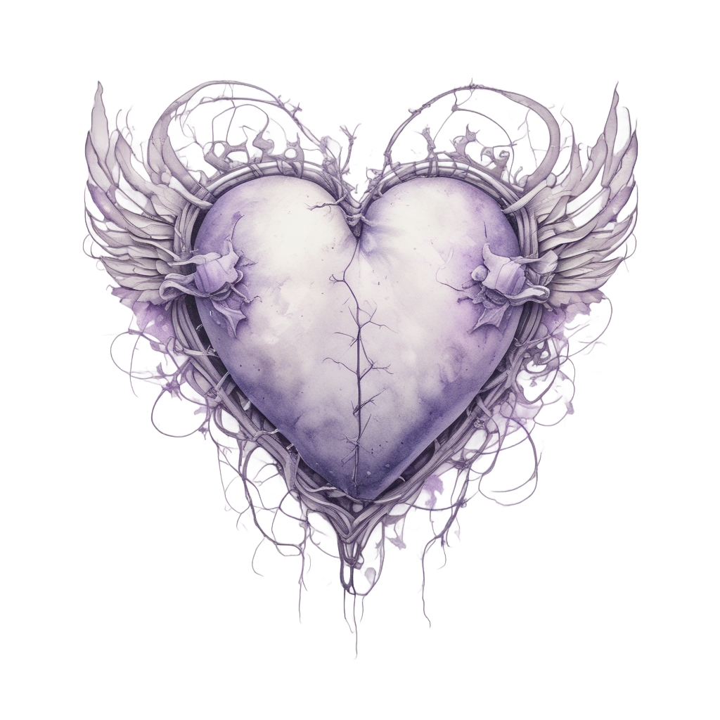 Barbed Heart Wings — barbed wire stickers