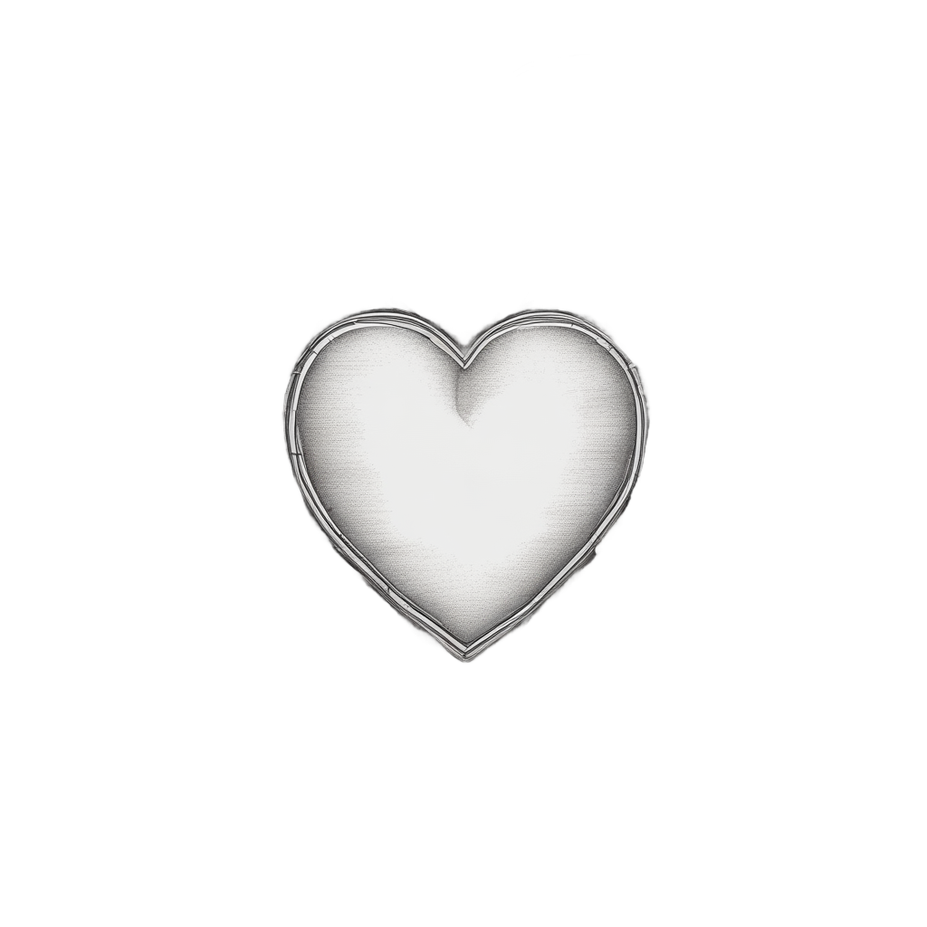 A heart with wings wrapped in barbed wire, black and white line art.