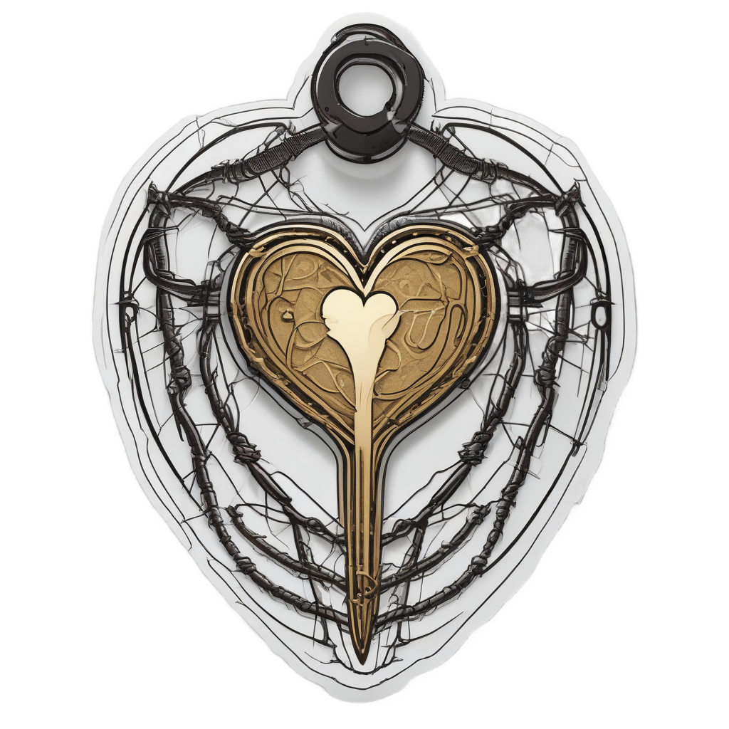 Barbed Keyhole Locked — barbed wire stickers