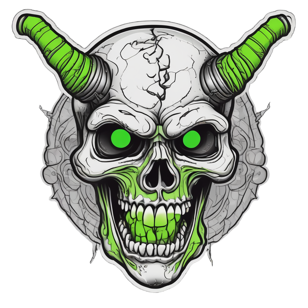 Barbed Laughing Fiend — barbed wire stickers