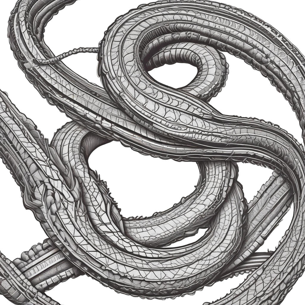 Barbed Serpent Coil — barbed wire stickers