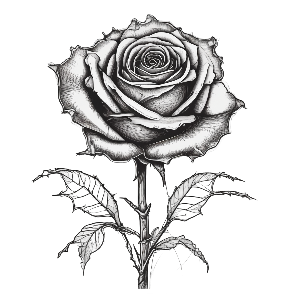Barbed Thorn Crown Rose — barbed wire stickers