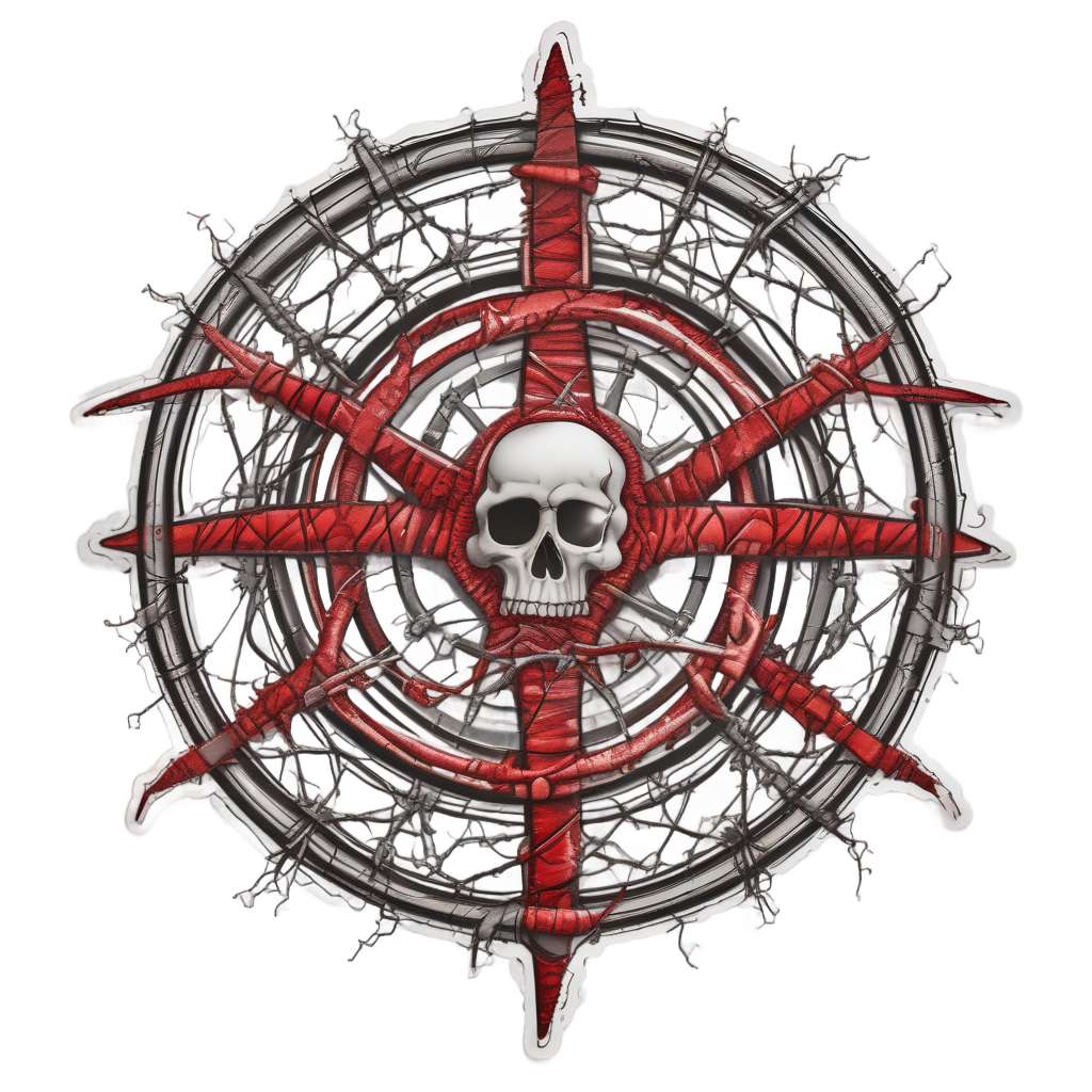 Barbed Wire Biohazard — biohazard stickers