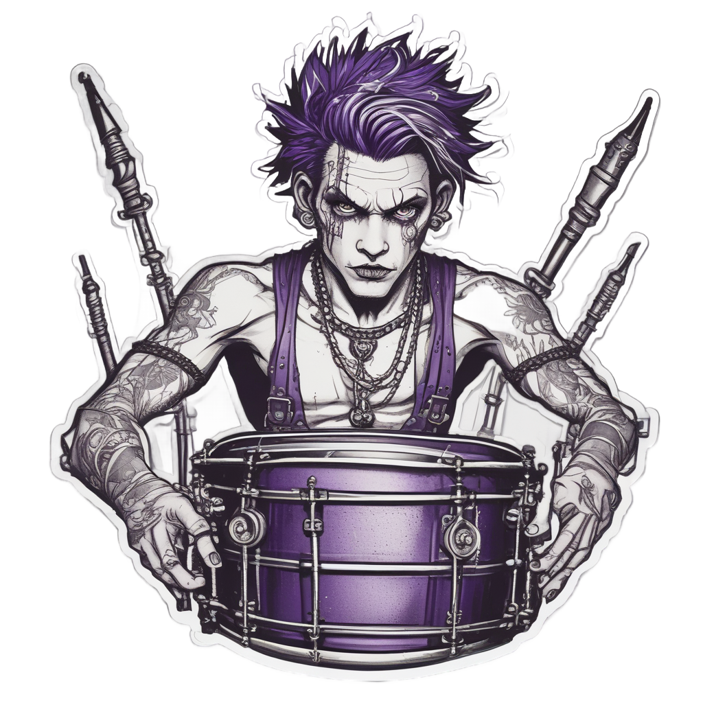 Barbed Wire Gothic Drummer — barbed wire stickers