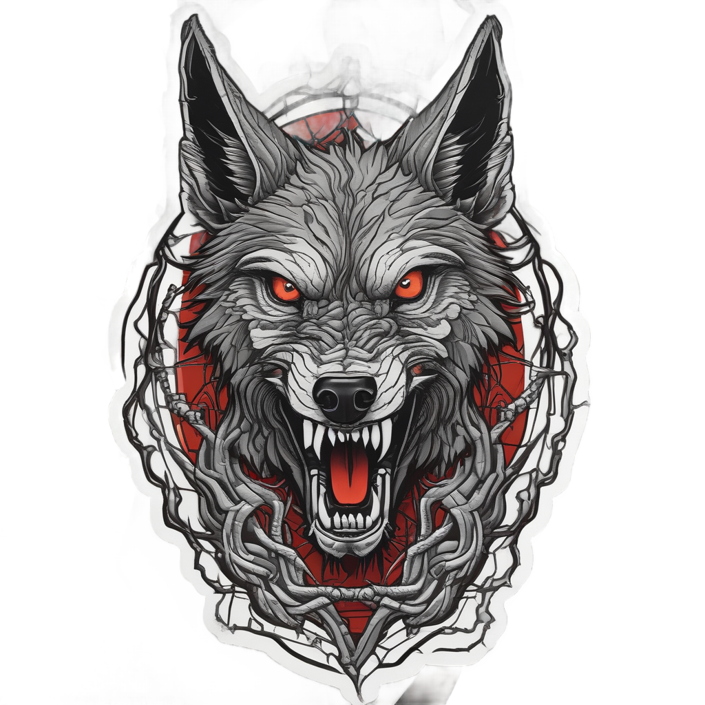 Barbed Wire Growl — barbed wire stickers