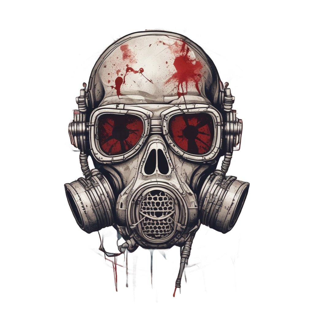 Barbed Wire Halo — gas mask stickers