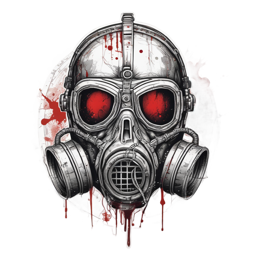 Barbed Wire Skull — gas mask stickers