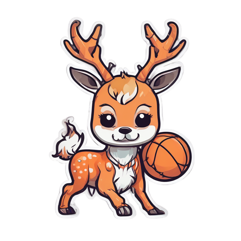 Basketball Camo Deer — camo stickers