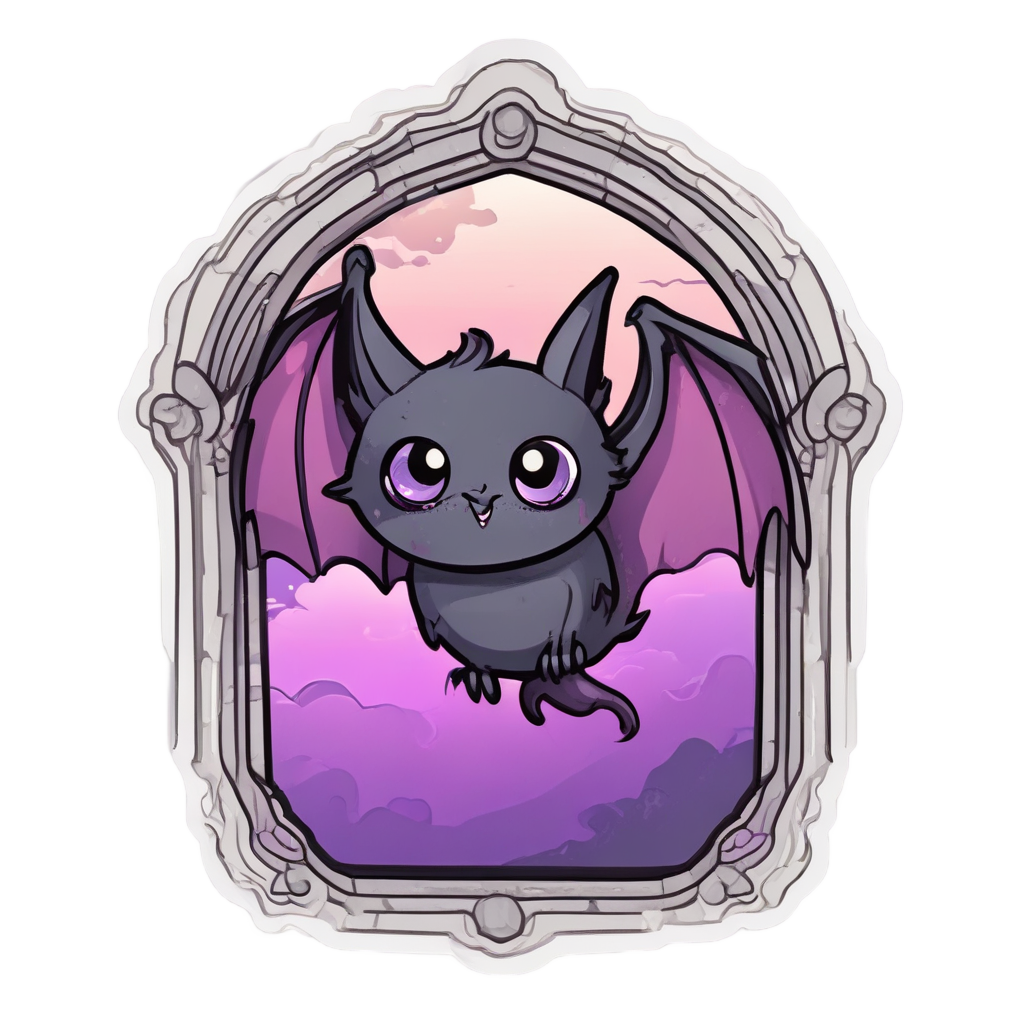 Bat In Window — victorian gothic stickers