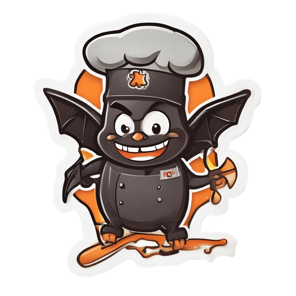 Bat Luminosity Chef — creepy-cute stickers