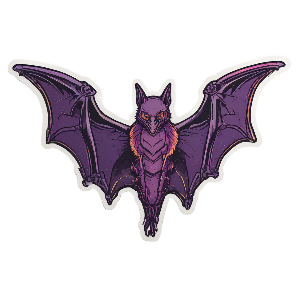 Bat Wing Hazard — biohazard stickers