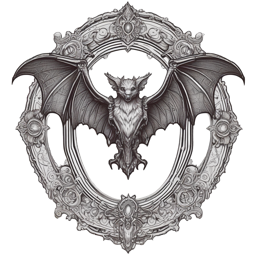 Bat Wing Mirror — victorian gothic stickers