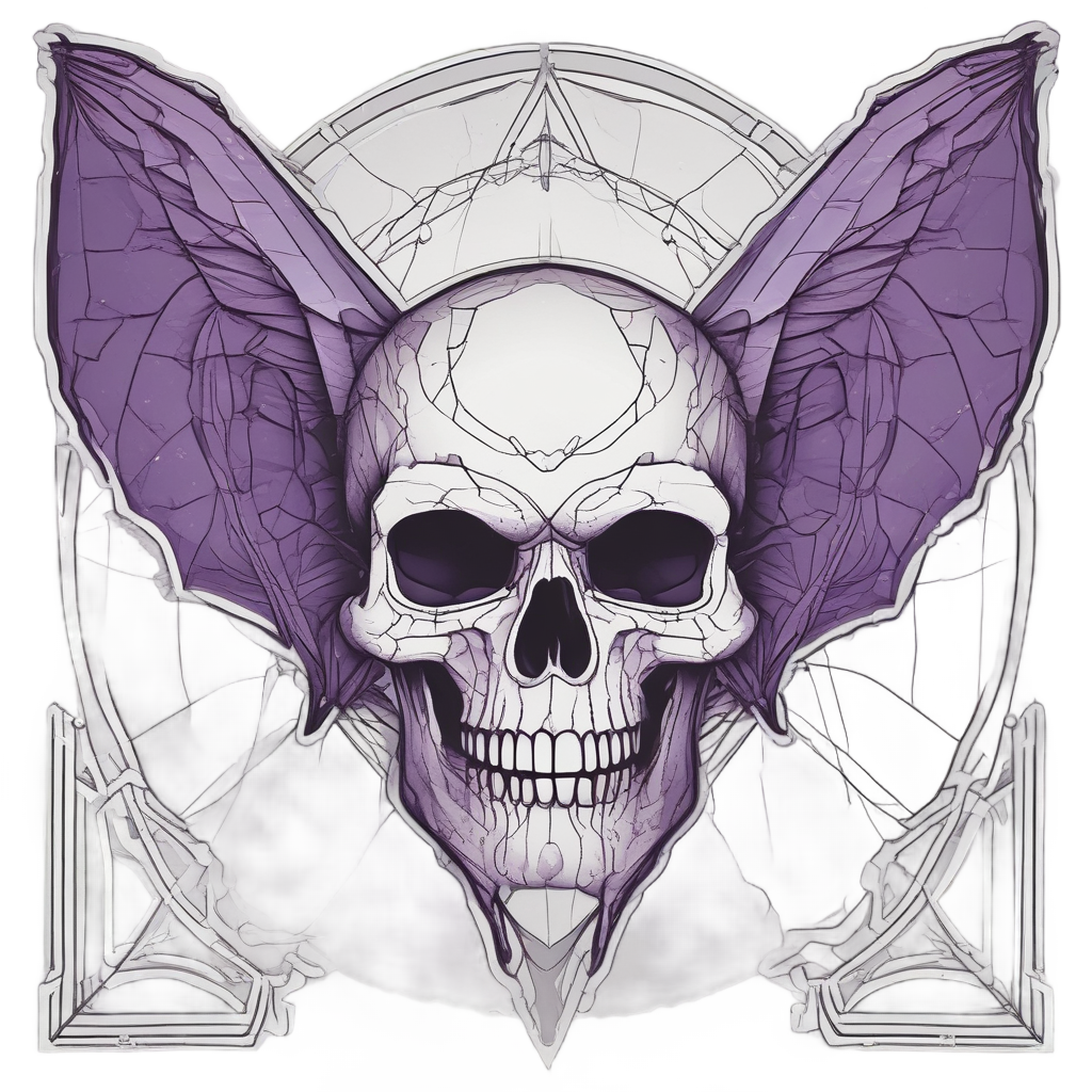 Bat-Winged Skull — gothic stickers