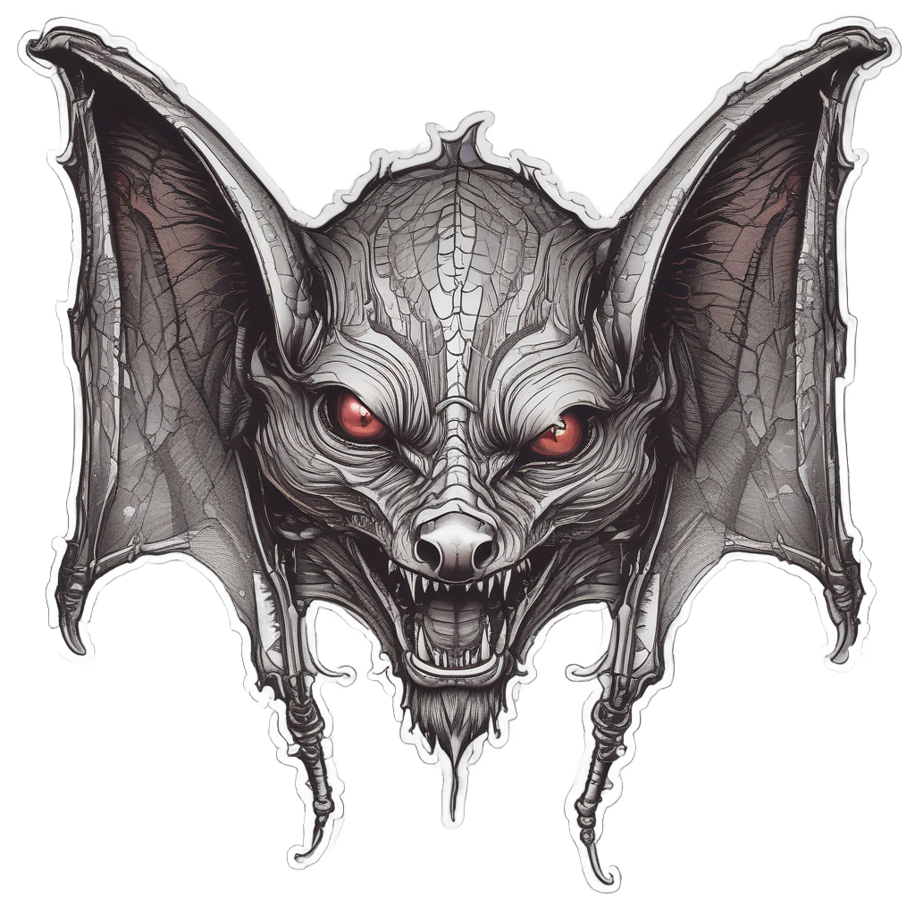 Bat Wire Wing — gothic stickers