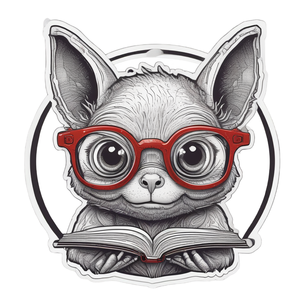 Bat with Oversized Glasses — creepy-cute stickers