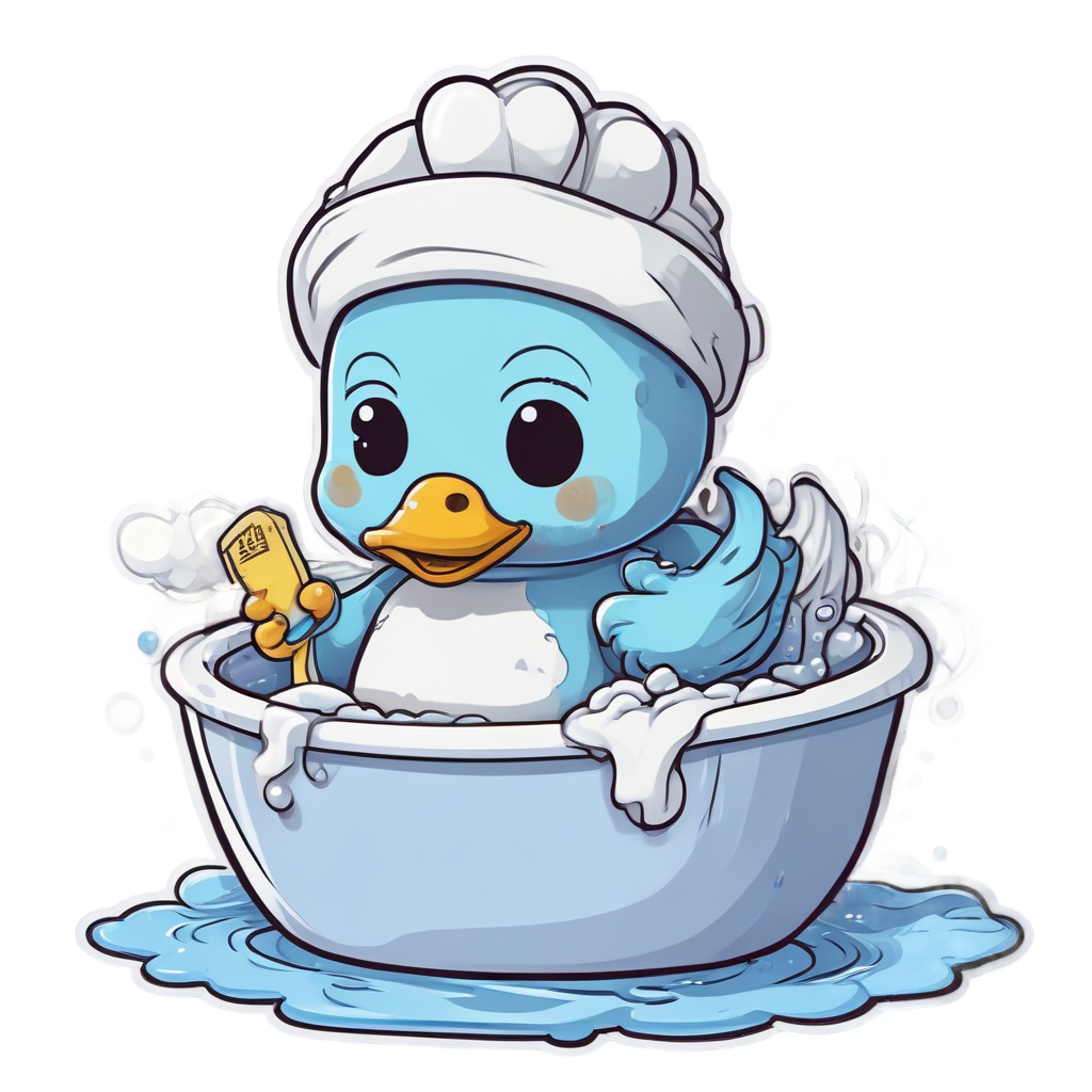 Bath Time Zombie — creepy-cute stickers