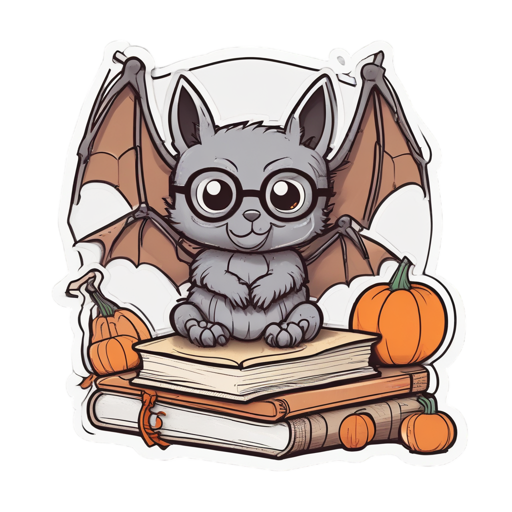 Batsy Reading — creepy-cute stickers