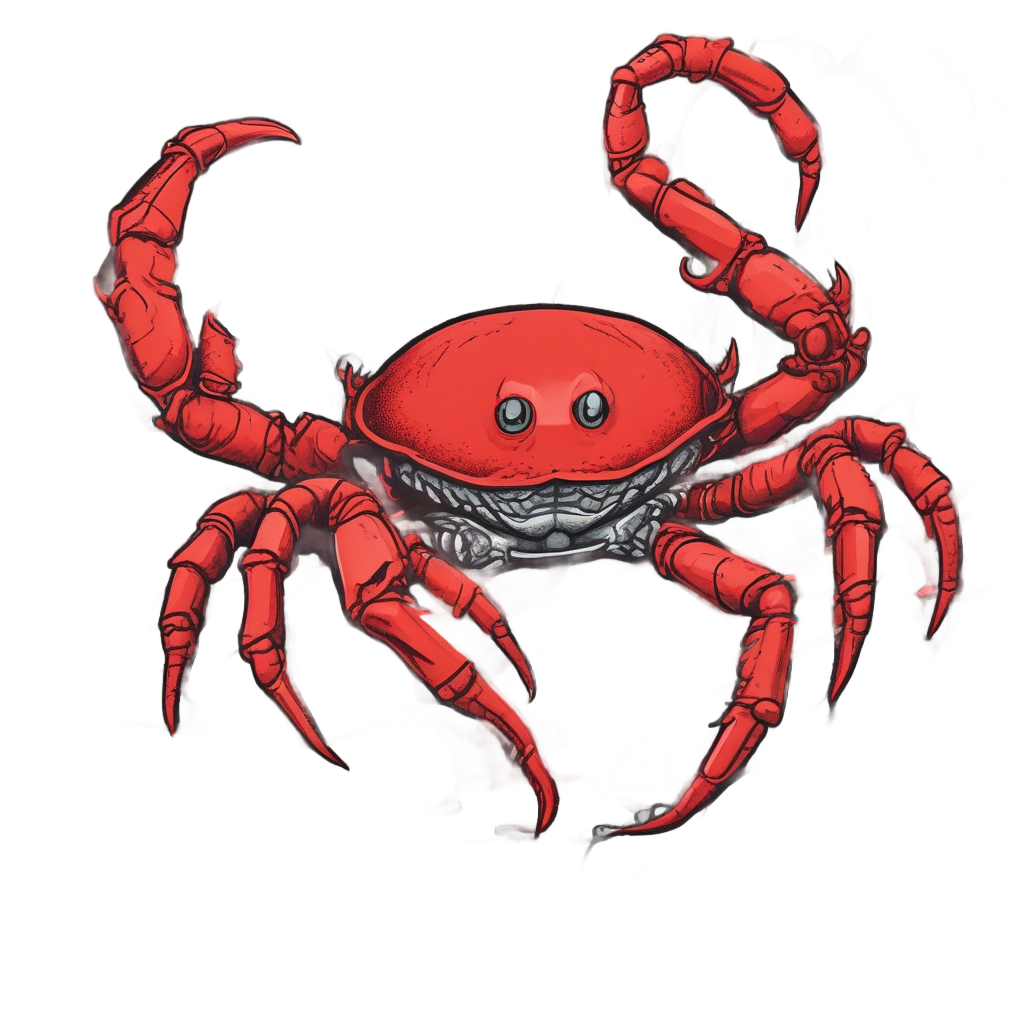 Battling a Crab — b-movie stickers