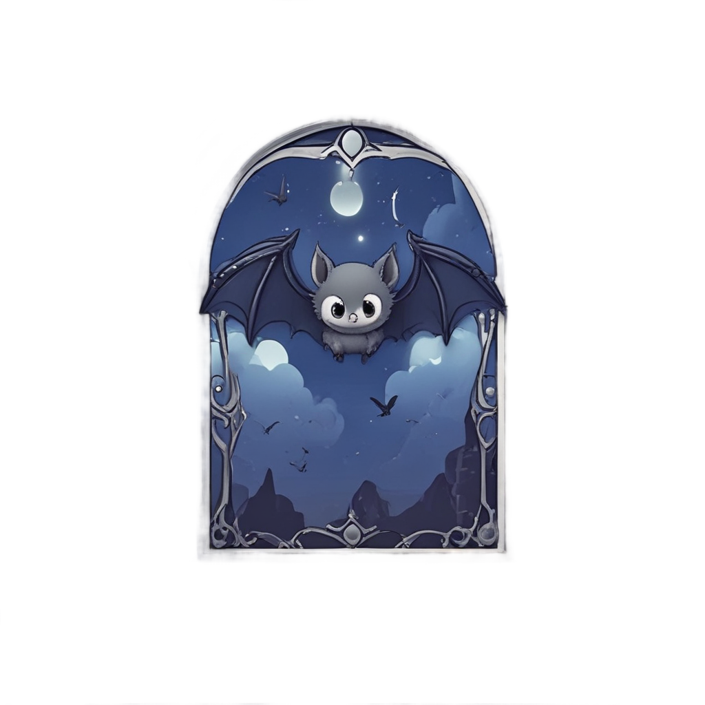 Batty Window Night Flight — victorian gothic stickers