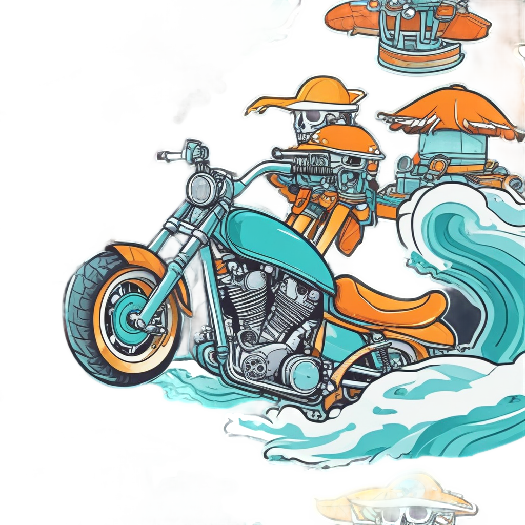 Beach Chopper Surf — motorcycles stickers