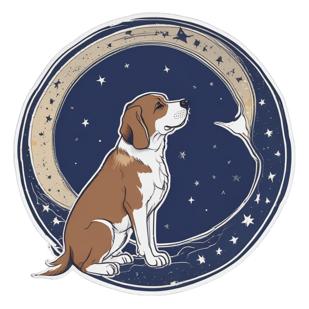 Beagle Starry Night — animals & pets stickers