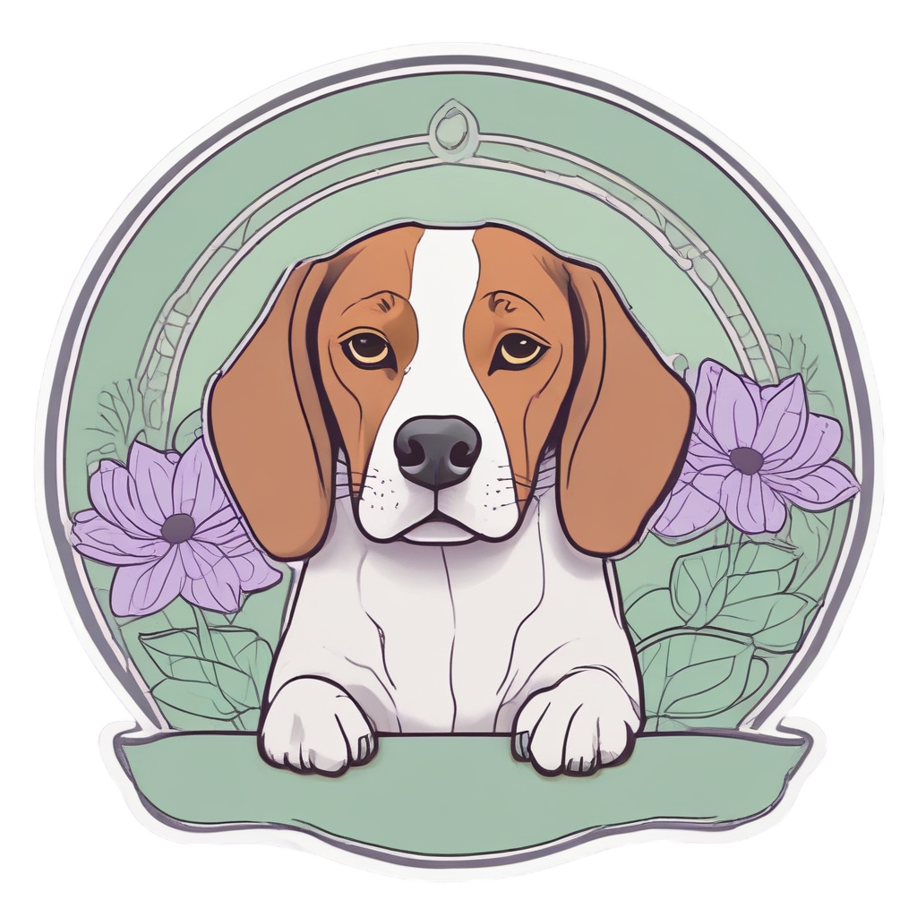 Beagle Yoga Pose — animals & pets stickers
