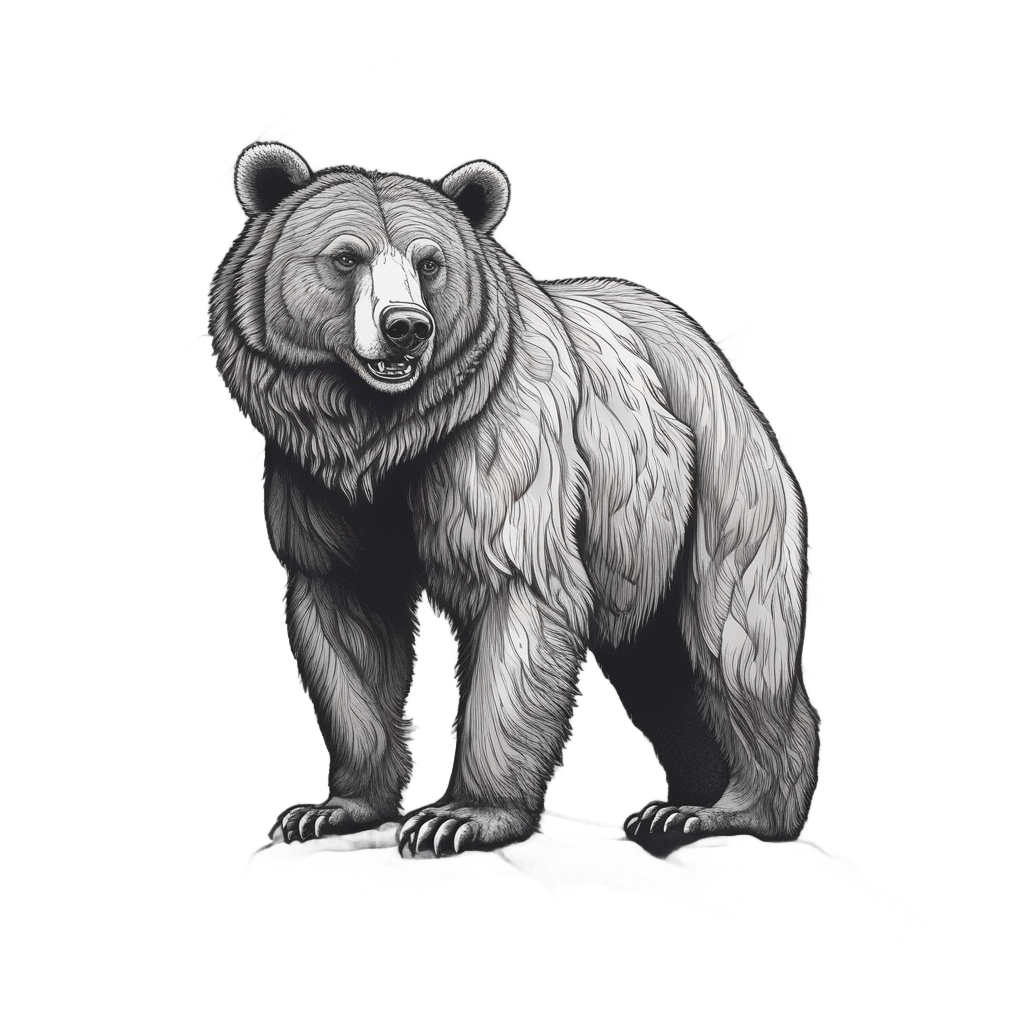 Bear Overlooking Crest — outdoorsman stickers