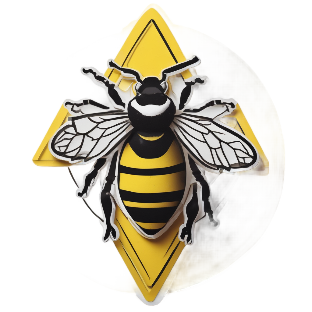 Bee Careful Here — warning signage stickers